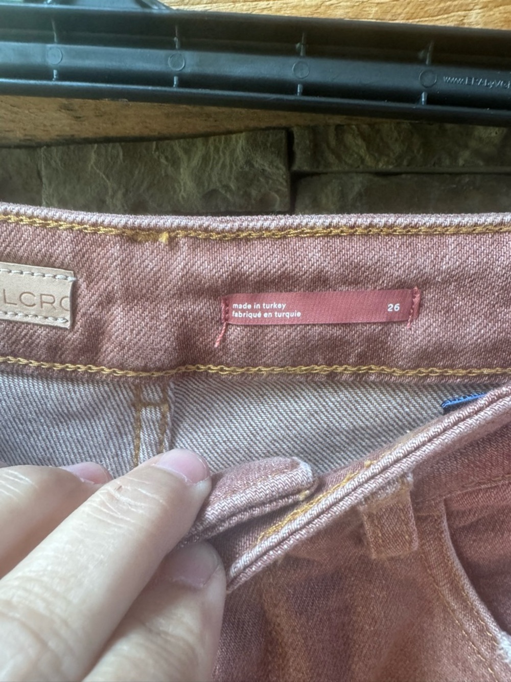 Anthropologie Pilcro Salmon Rust Red Straight-Leg Cropped Ankle Jeans - Picture 5 of 9